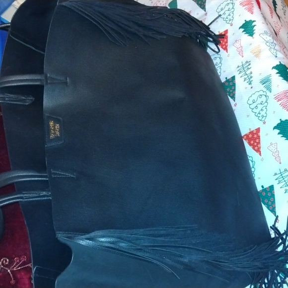 Victoria Secret black tote bag+ black and sequin festive cosmetic bag New - Picture 10 of 17